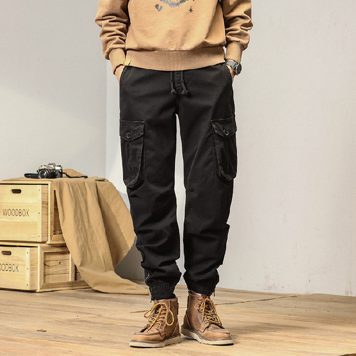 GrogeousBen  Men's Best Seller Multi-Pockets Winter Cargo Pants Casual Cotton Thermal Trousers Men Liner Thick Warm Slim Fit Joggers