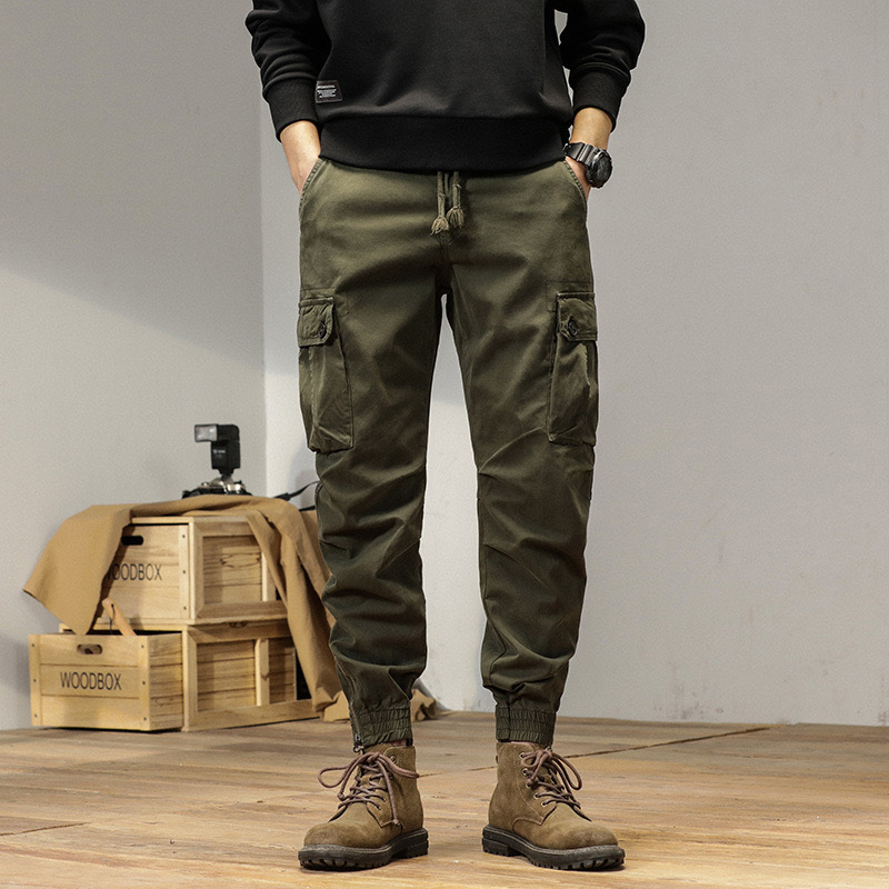 GrogeousBen  Men's Hot Sell camp cargo pants men trendy hard-wearing multi-pocket summer autumn cargo pants
