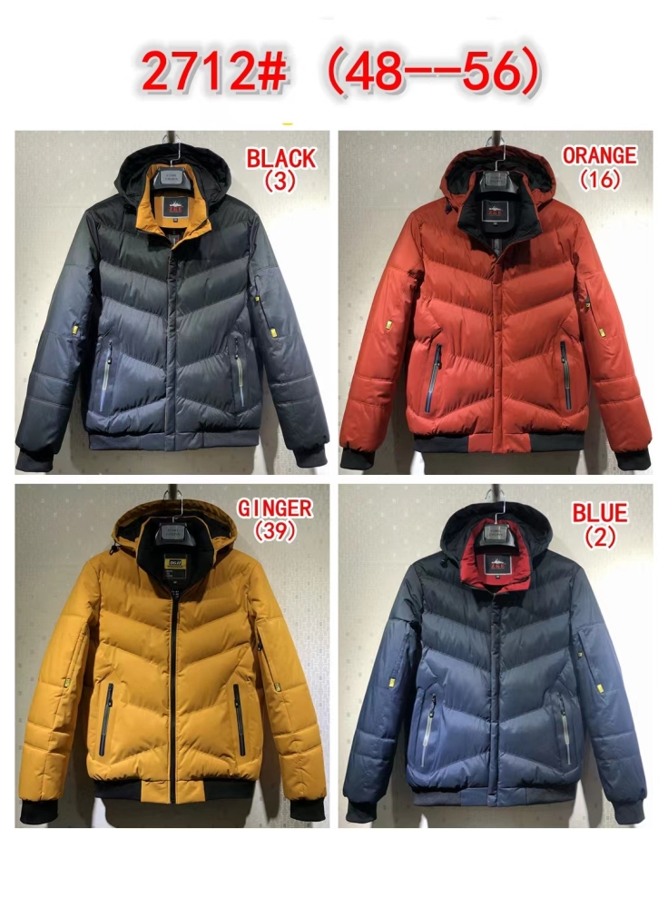 Stocks & ready to ship- Men winter jacket down bomber jacket windproof waterproof hooded jacket
