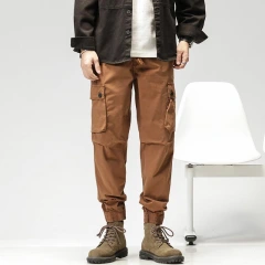 GrogeousBen  Men's High end Cargo pants men's fashion summer thin outdoor loose elastic trousers men's casual pants