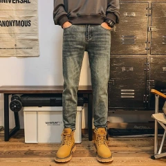 GrogeousBen  Men's High quality young fashion business casual men's jeans spring summer elastic comfortable breathable wrinkle resistant jeans