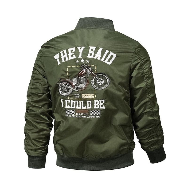 GrogeousBen  Men's Private Design bomber zipper outerwear jacket plus size waterproof gentlemen blank plain men bomber jackets