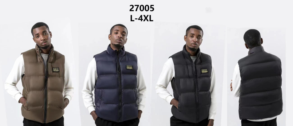 Stocks & ready to ship- Men Warm Windbreaker Outdoor Coat Winter Mens vest padded vest jacket For Men