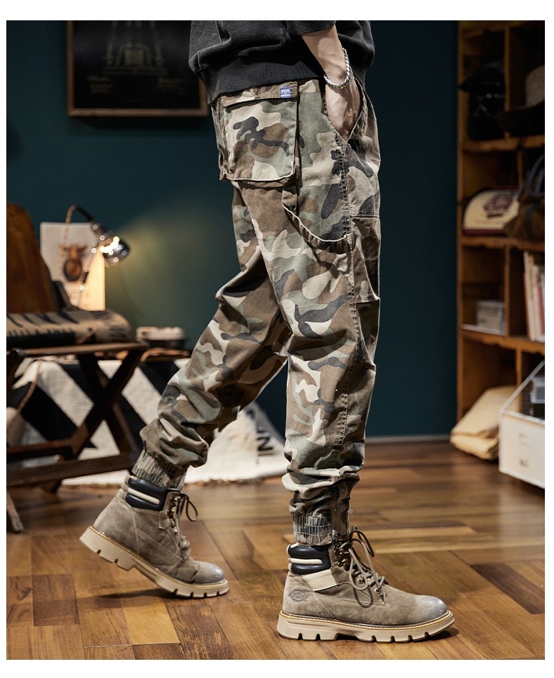 GrogeousBen  Men's Premium Pockets Jogging Blank Track Mens Cargo Pants Custom Sweatpants Trousers For Men American Vintage Cargo Pants