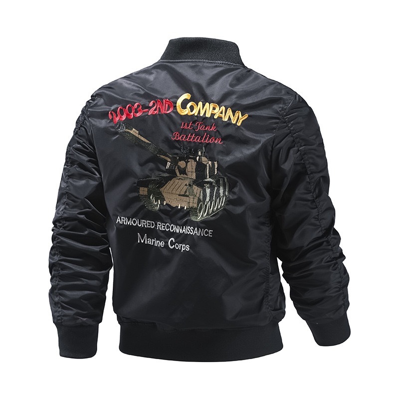GrogeousBen  Men's bomber jacket custom logo 100% Nylon material Army green and black nasa BOMBER JACKETS men
