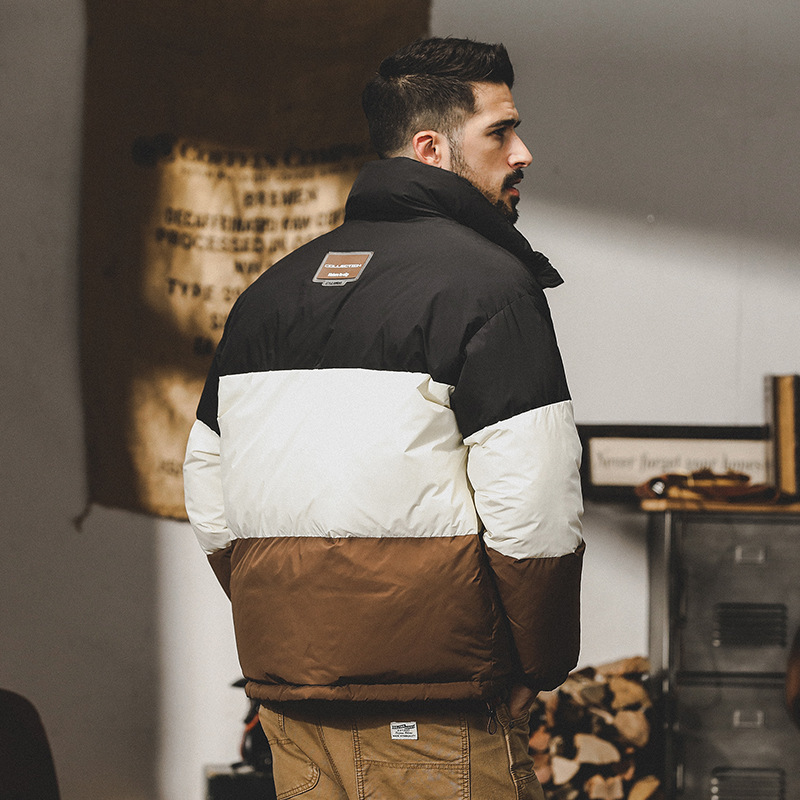GrogeousBen  Men's  Quality Padded Down Winter Hooded Bubble Bomber Quilted Puffer Jacket For Men