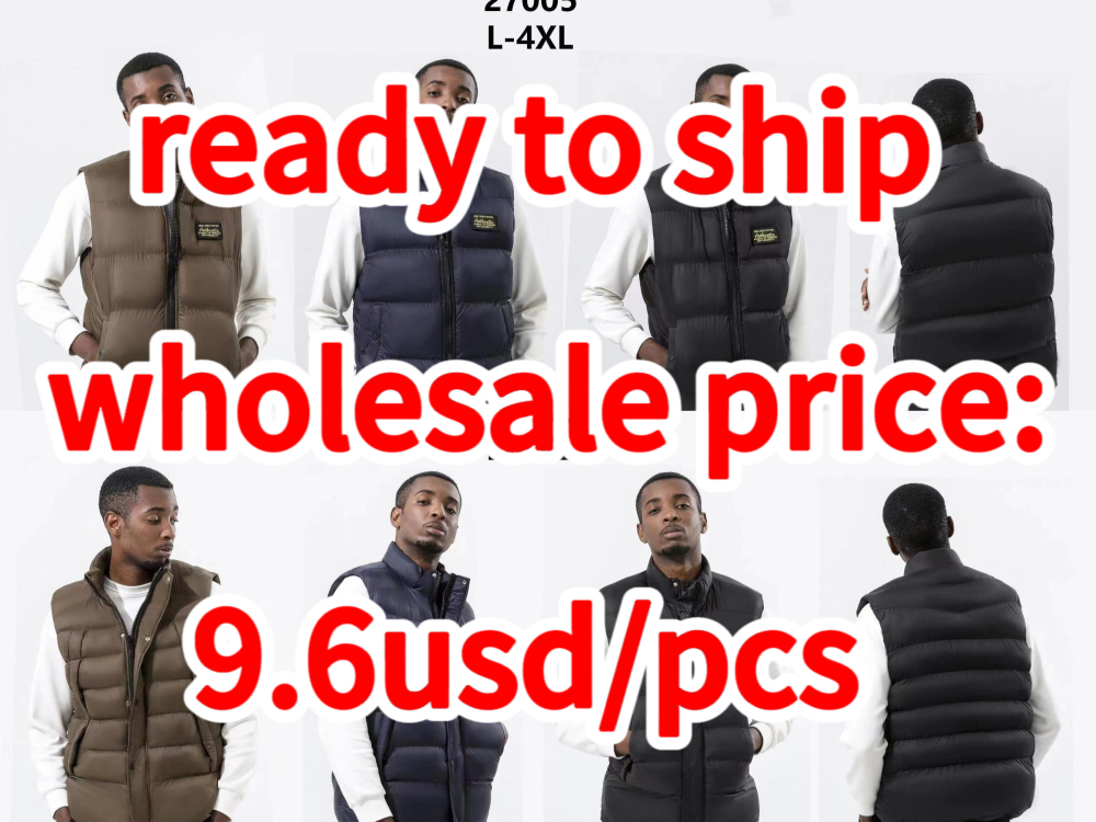 Stocks & ready to ship- Men Warm Windbreaker Outdoor Coat Winter Mens vest padded vest jacket For Men