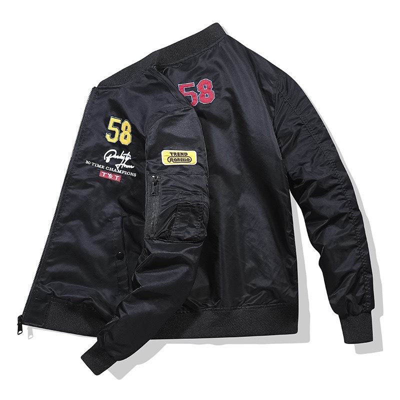 GrogeousBen  Men's Embroidery Men Plus Size Custom Letterman Leather Jackets Streetwear Square Collar Coat Bomber Men's Varsity Jackets