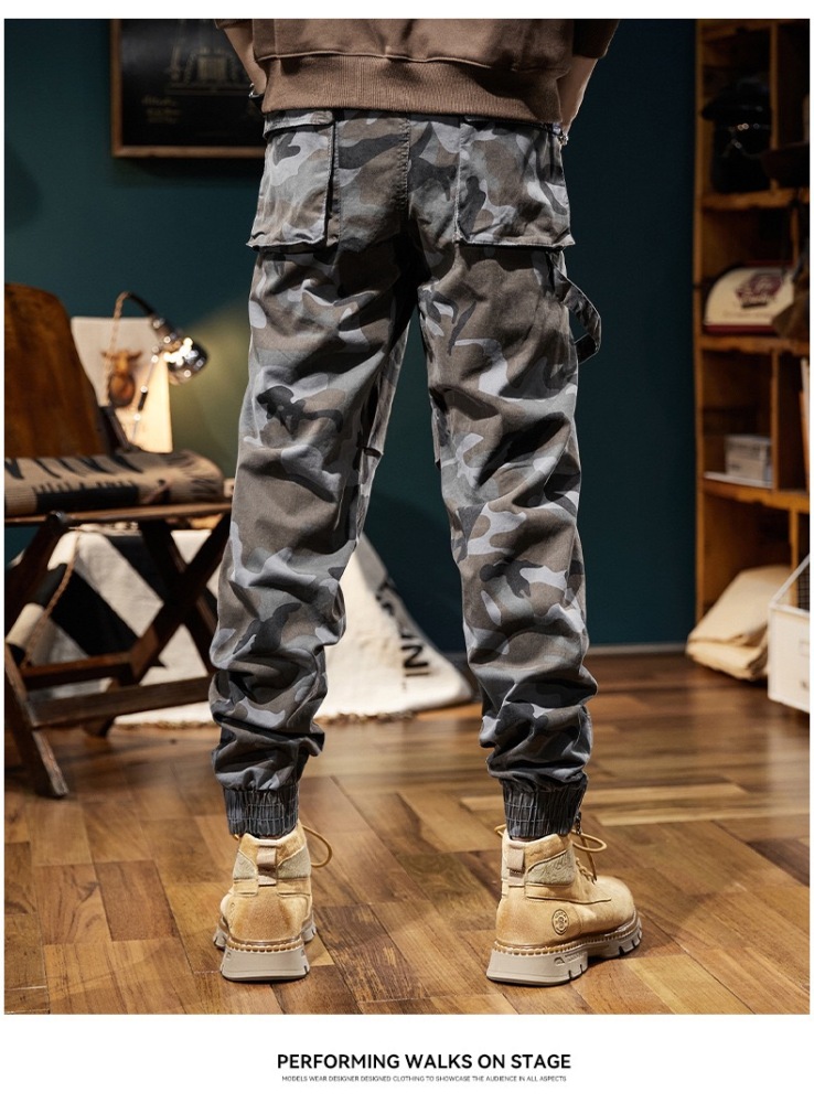 GrogeousBen  Men's Premium Pockets Jogging Blank Track Mens Cargo Pants Custom Sweatpants Trousers For Men American Vintage Cargo Pants
