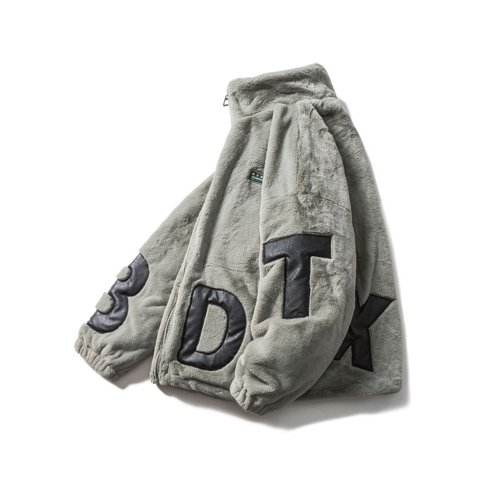 GrogeousBen  Women's ultra-thick lamb wool coat for women, winter warm loose long-sleeved stand-up collar thickened cotton-padded American style cotton coat.