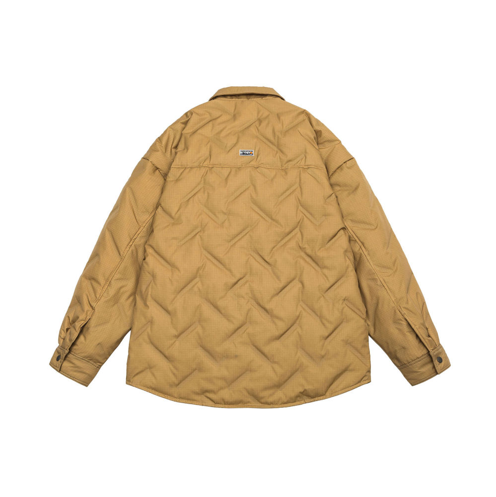 GrogeousBen  Unisex Embroidered Plaid Down Jacket for Men with Collar, New Winter Lightweight and Comfortable Loose Warm Coat.