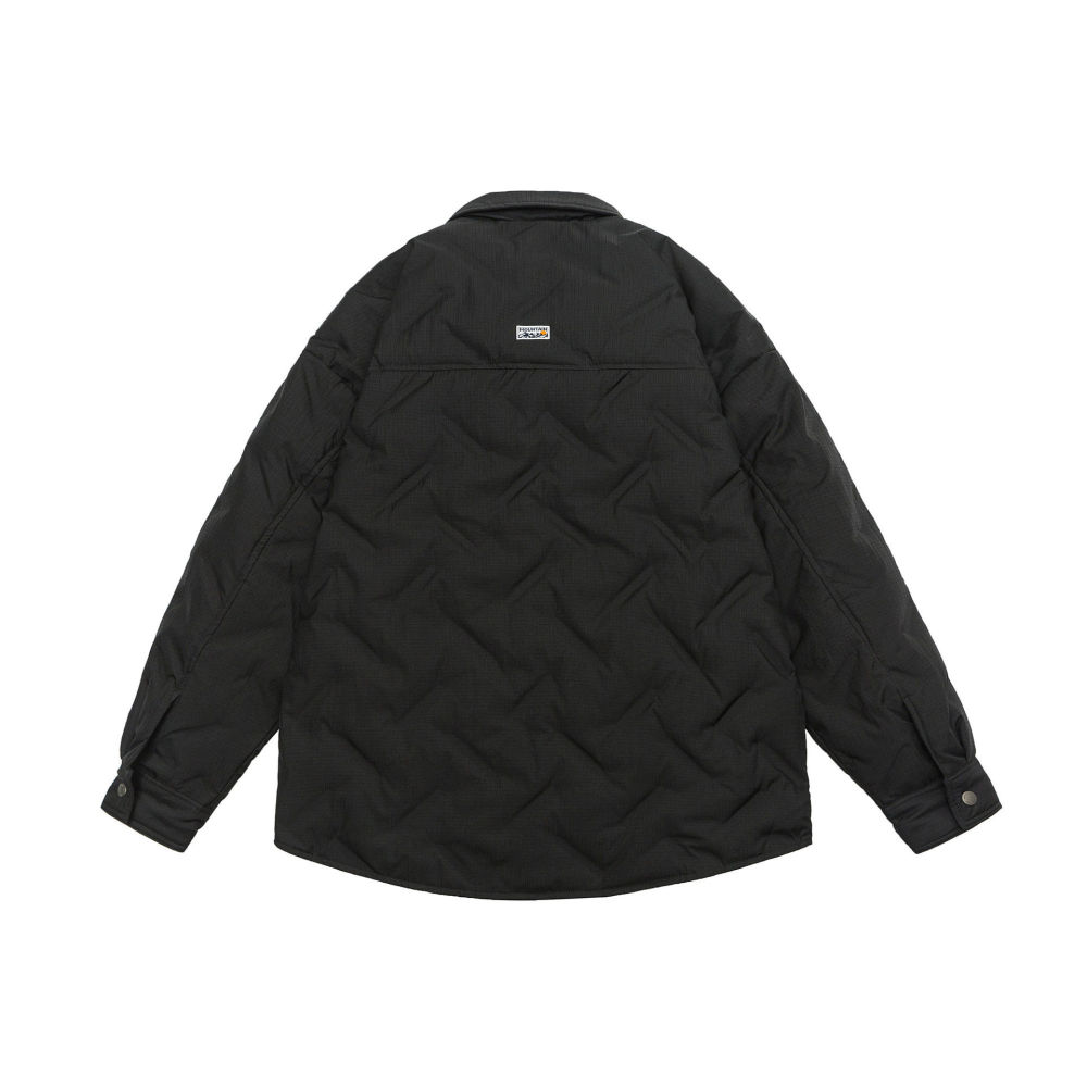 GrogeousBen  Unisex Embroidered Plaid Down Jacket for Men with Collar, New Winter Lightweight and Comfortable Loose Warm Coat.