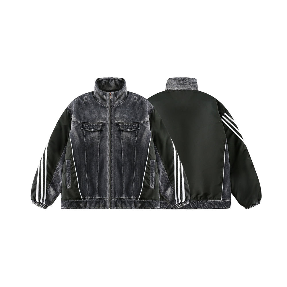 GrogeousBen  Unisex European and American retro Japanese-style thickened cotton coats  casual jackets with long sleeves.