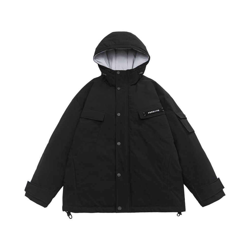 GrogeousBen  Unisex  New autumn and winter new plus size men's hooded workwear down jacket.