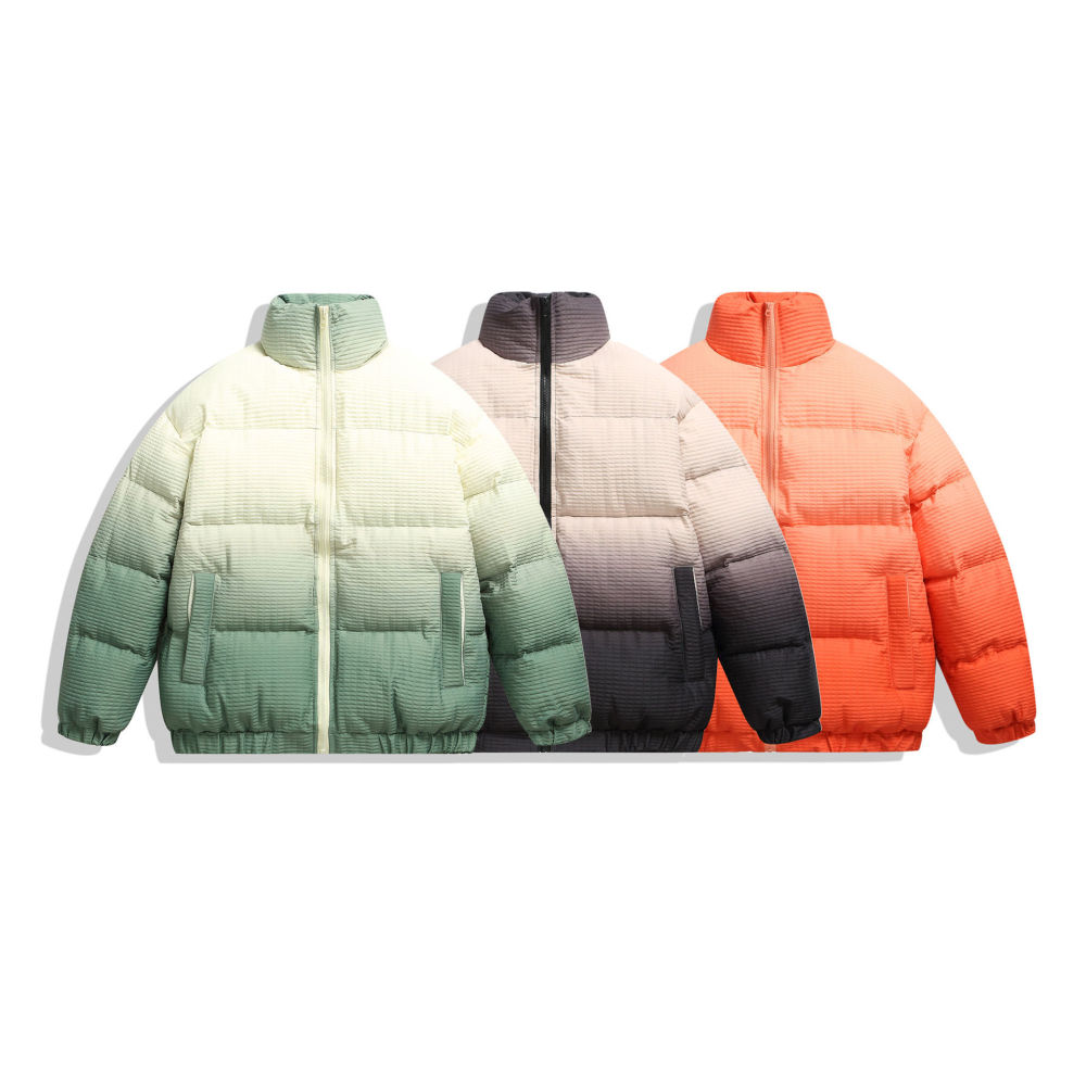 GrogeousBen  Unisex  winter stand collar spliced workwear down cotton jacket men's thickened bread coat high-end cotton overcoat