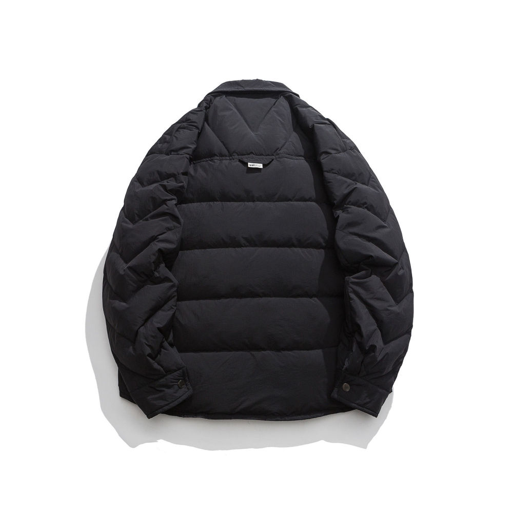 GrogeousBen  Unisex American retro winter design sense original down jacket thick warm white duck down light and versatile.