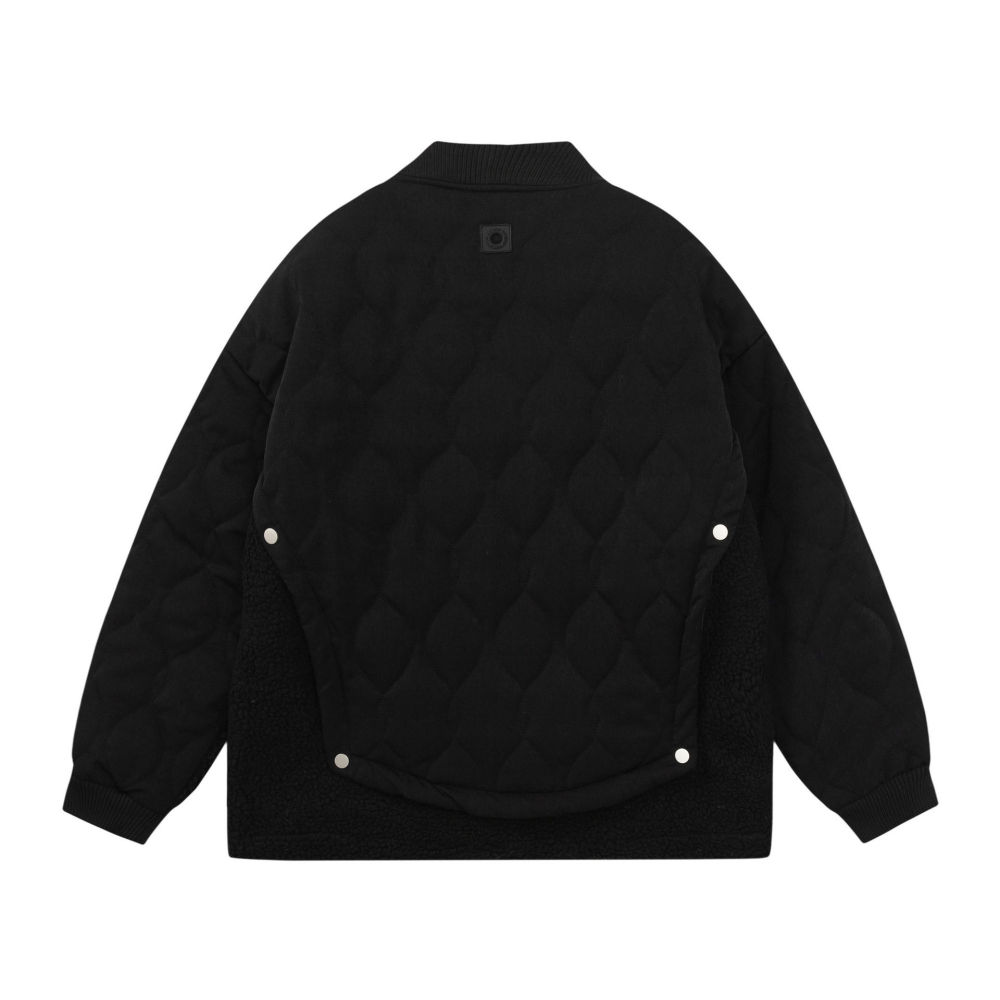 GrogeousBen  Unisex Winter American style baseball jacket cotton coat Loose and thick coat for warmth and leisure.