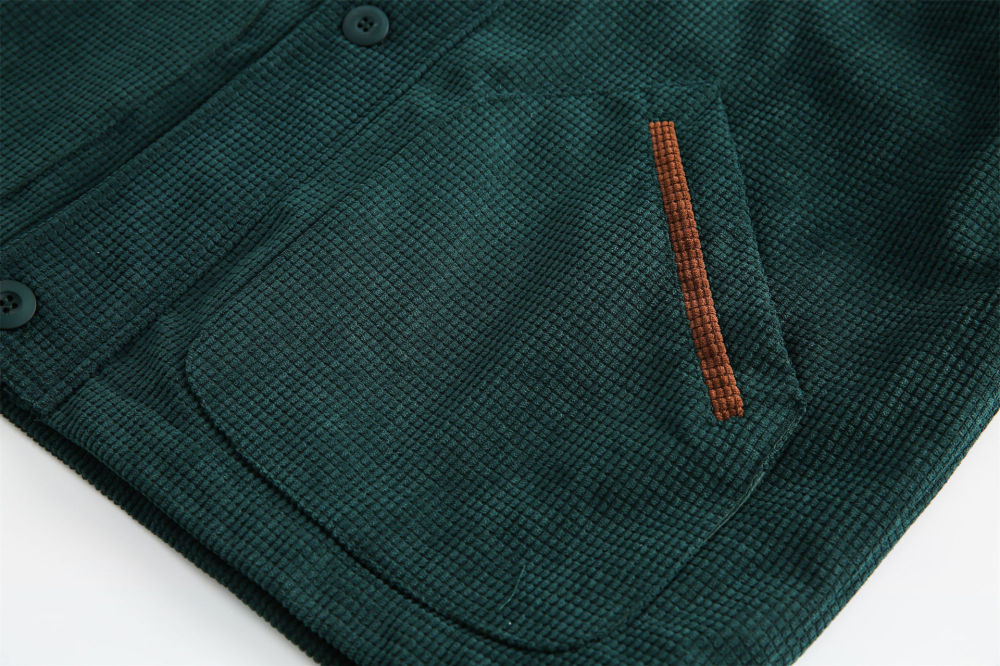 GrogeousBen  Unisex Autumn new corduroy workwear Detroit jacket men multi-pocket waffle grid Japanese retro coat.