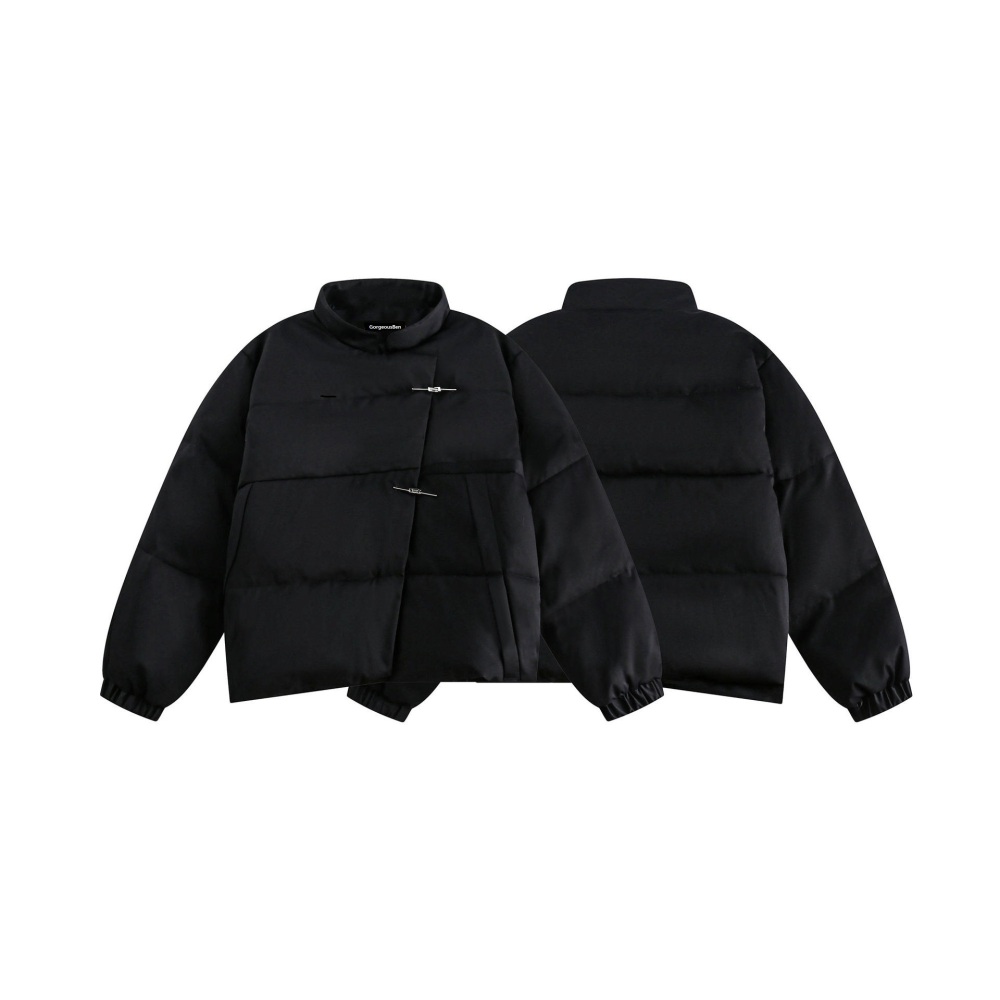 GrogeousBen  Unisex American retro winter design sense original down jacket thick warm white duck down light and versatile.