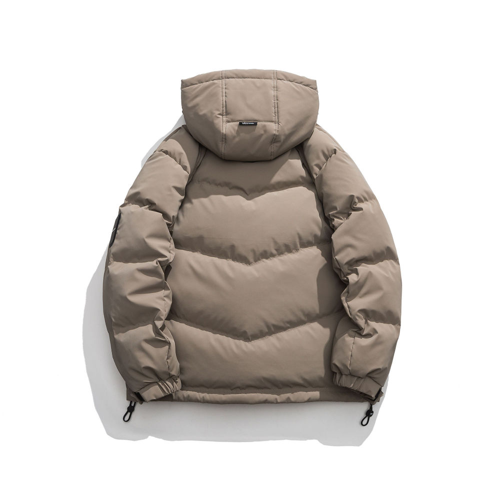 GrogeousBen  Unisex Outdoor mountaineering hooded down jacket men's  white duck down winter thickened warm couple