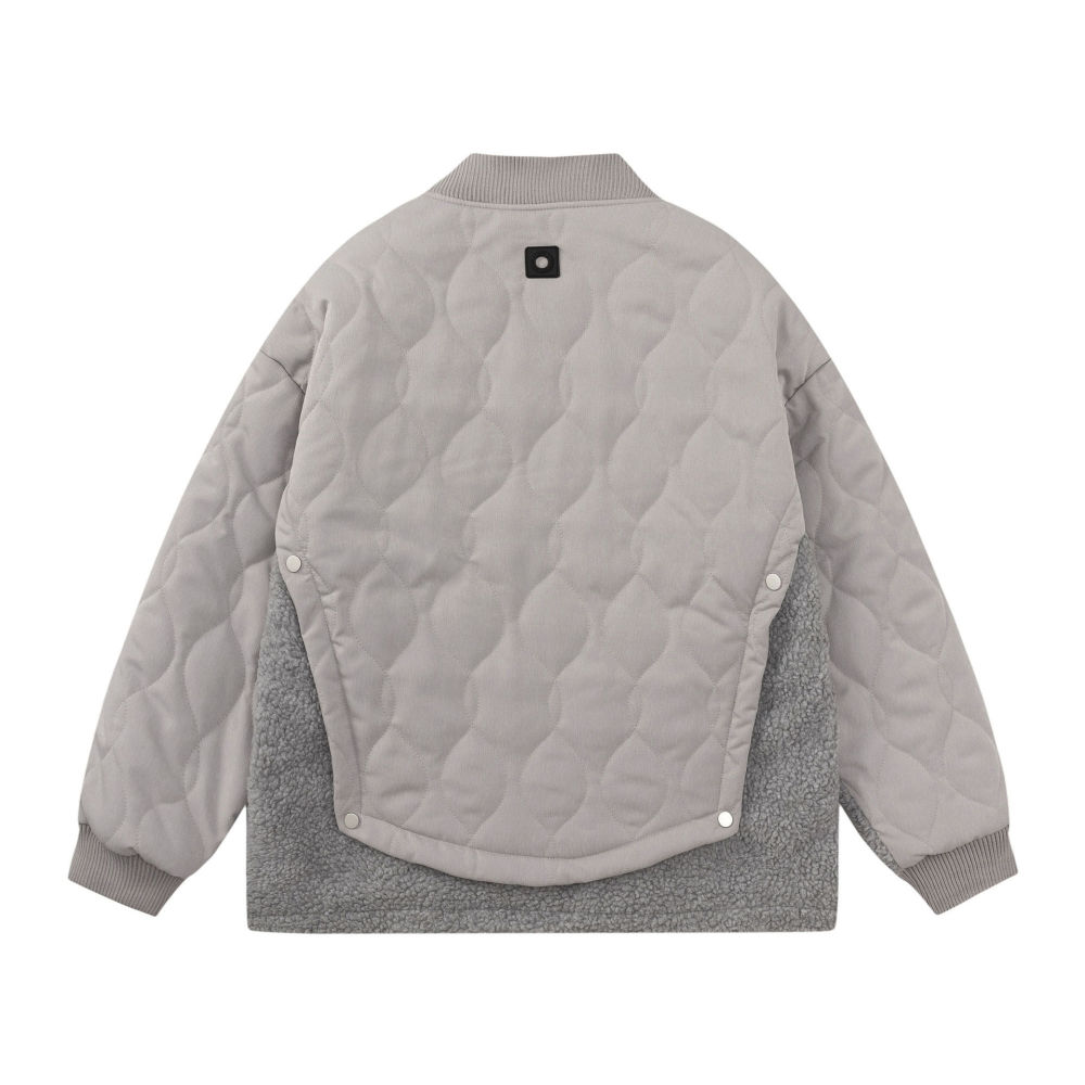 GrogeousBen  Unisex Winter American style baseball jacket cotton coat Loose and thick coat for warmth and leisure.