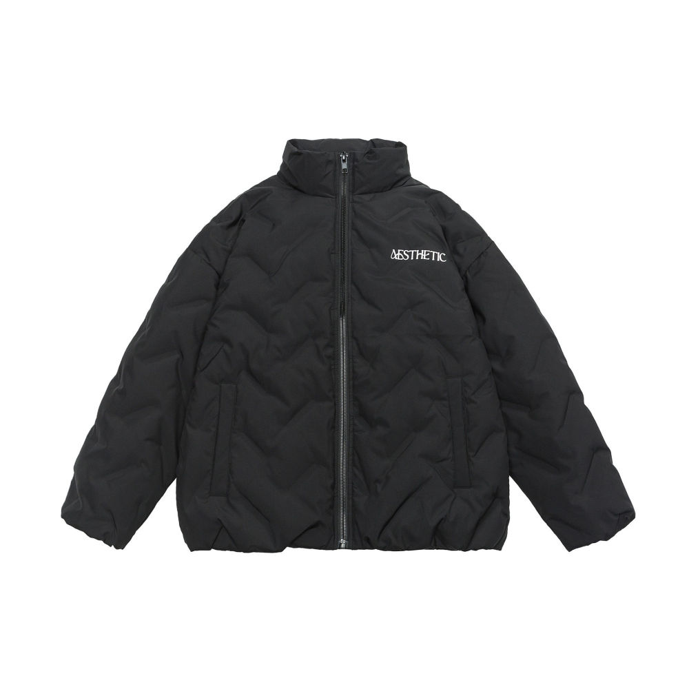 GrogeousBen  Unisex  Diamond-shaped stand collar down jacket men's winter style trendy thickened warm casual lightweight jacket