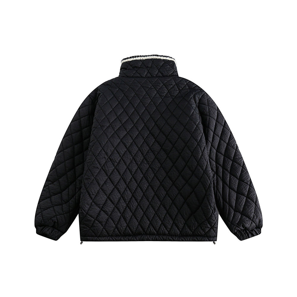 GrogeousBen  Unisex New trendy Chanel-style diamond lattice lightweight cotton jacket.