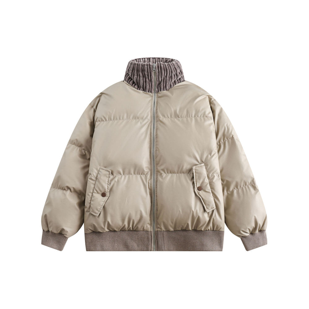 GrogeousBen  Unisex Winter retro thick warm bread coat cotton coat  tide brand loose versatile couple cotton coat jacket