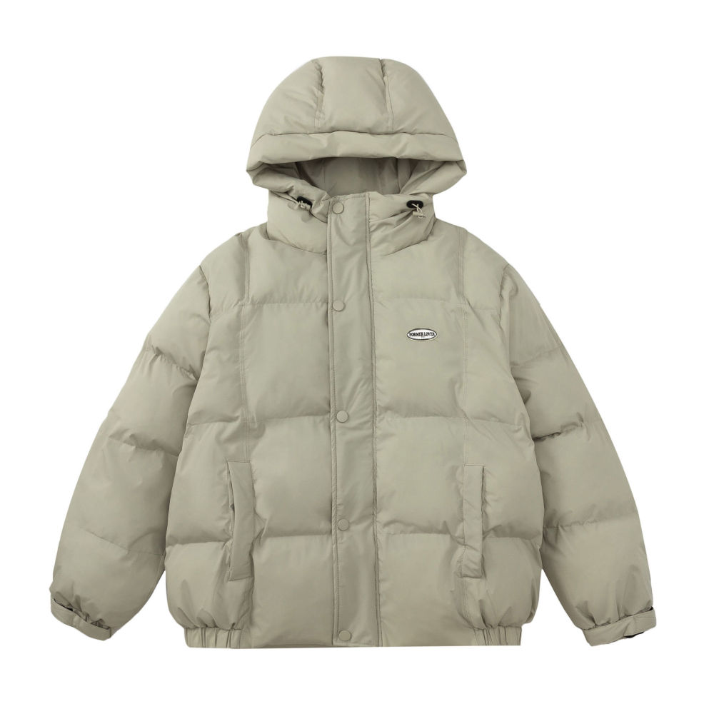 GrogeousBen  Unisex hooded winter crushed loose thickened jacket warm cotton jacket casual cotton suit men