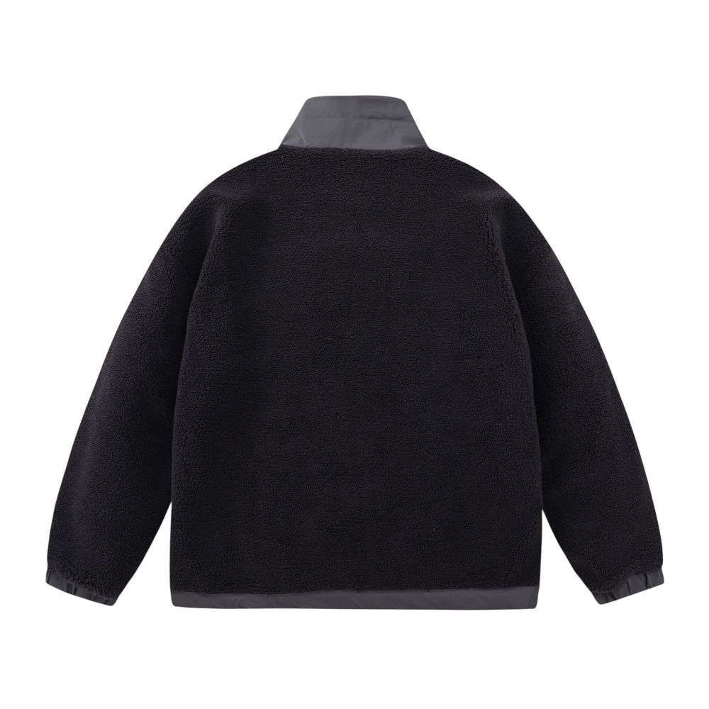 GrogeousBen  Unisex American style trendy lamb wool coat, loose fit with added lining and thick design, fashionable cotton jacket for winter.