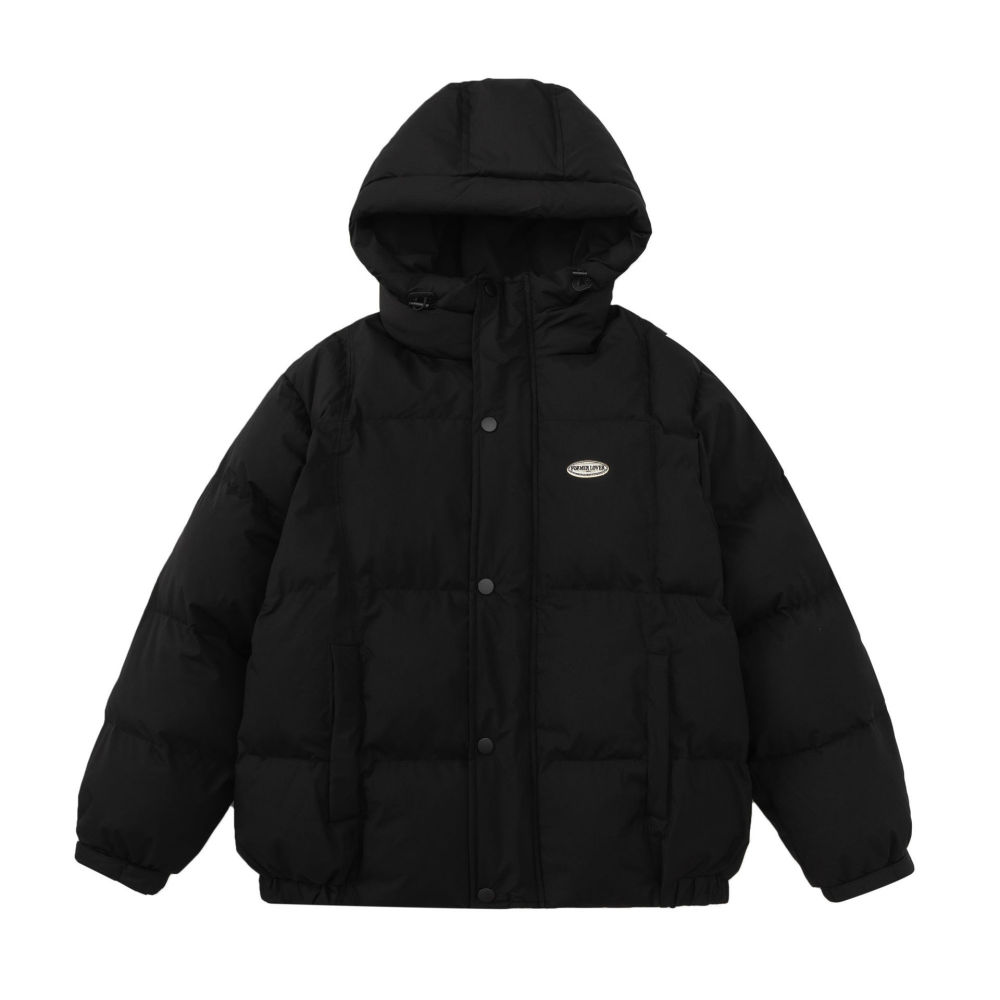 GrogeousBen  Unisex hooded winter crushed loose thickened jacket warm cotton jacket casual cotton suit men