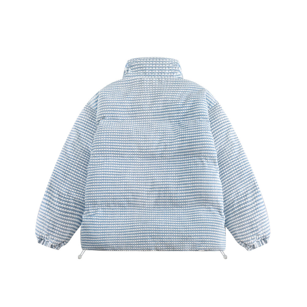 GrogeousBen  Unisex Grid plush bear bread clothing cotton coat female male winter loose warm milk breath top coat cotton clothing