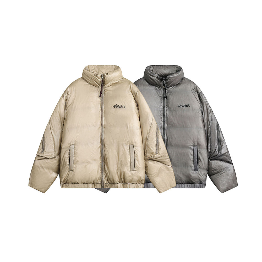 GrogeousBen  Unisex  Winter American fashion down jacket men street hip-hop  white duck down warm coat.