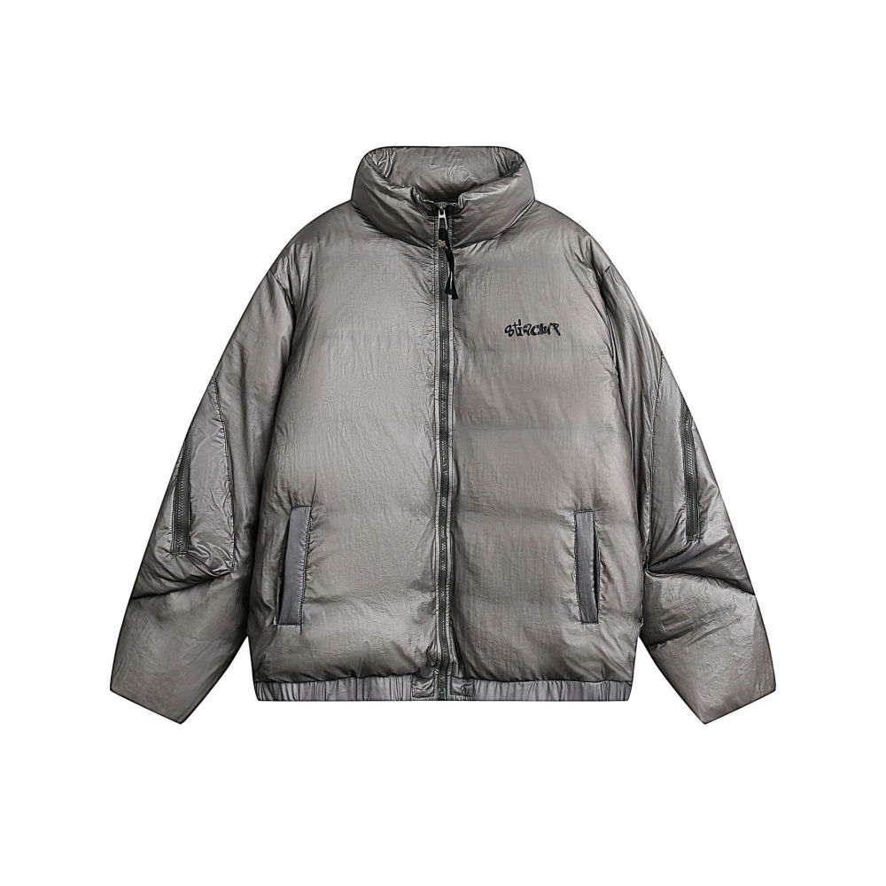 GrogeousBen  Unisex  Winter American fashion down jacket men street hip-hop  white duck down warm coat.