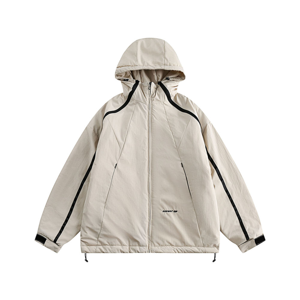 GrogeousBen  Unisex Winter original casual padded assault jacket loose niche mountain series simple cotton coat