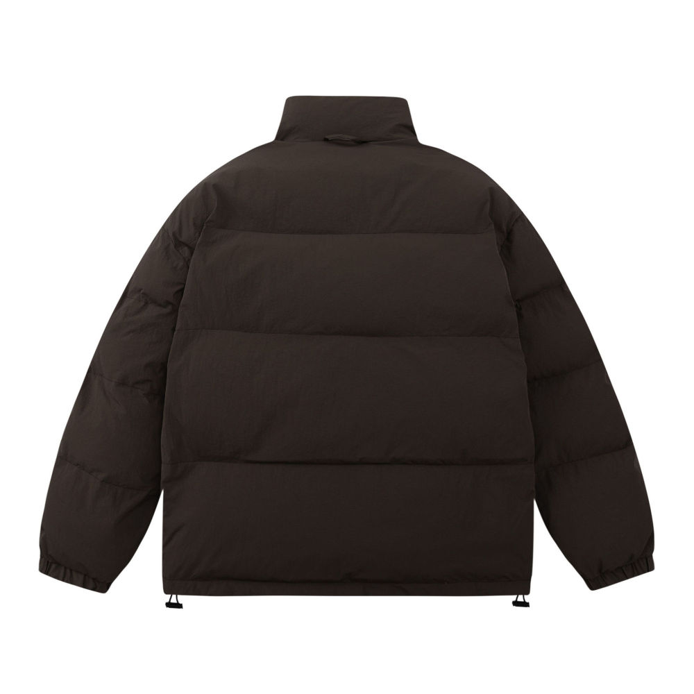 GrogeousBen  Unisex Double-sided wearing retro trendy brand embroidered stand-up collar thickened warm cotton coat