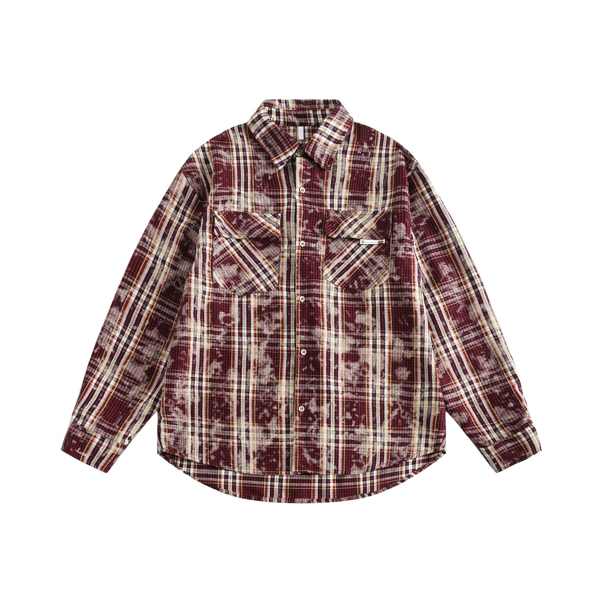GrogeousBen  Unisex 2024  retro new personalized youth trendy casual versatile couple's turn-down collar shirt