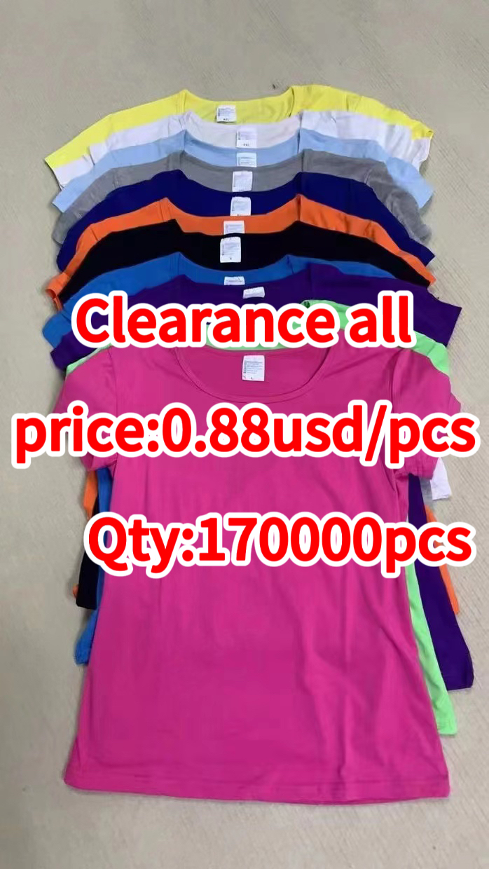 Clearance sale-  Women's   High Quality Basics Crewneck short T-shirt for Women
