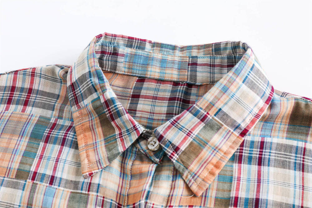 GrogeousBen  Unisex 2024 new retro patchwork plaid long-sleeved shirt for men, trendy brand design, niche casual shirt jacket.