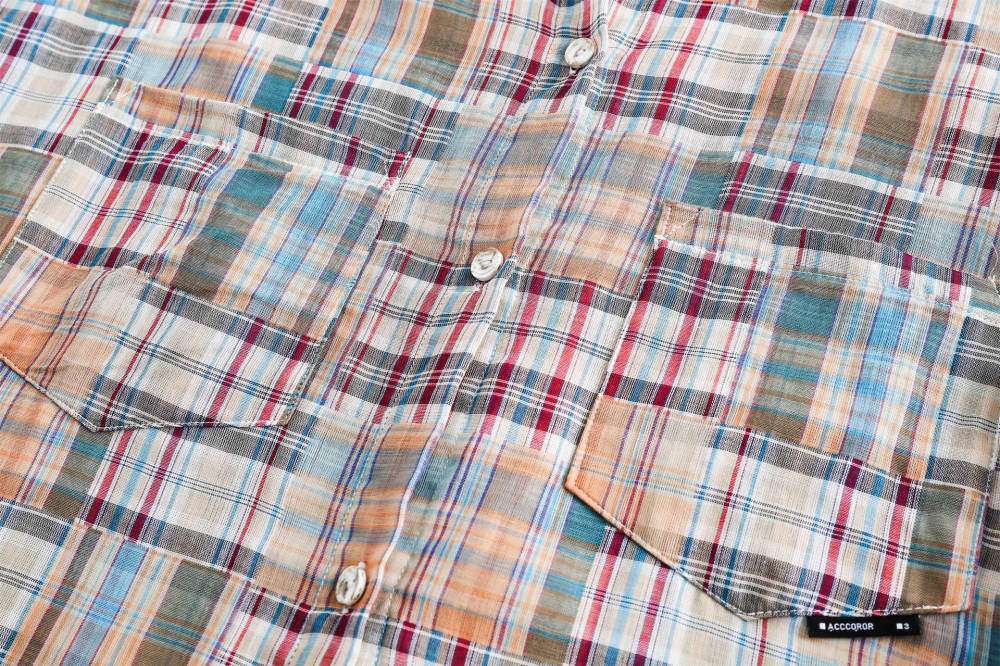 GrogeousBen  Unisex 2024 new retro patchwork plaid long-sleeved shirt for men, trendy brand design, niche casual shirt jacket.