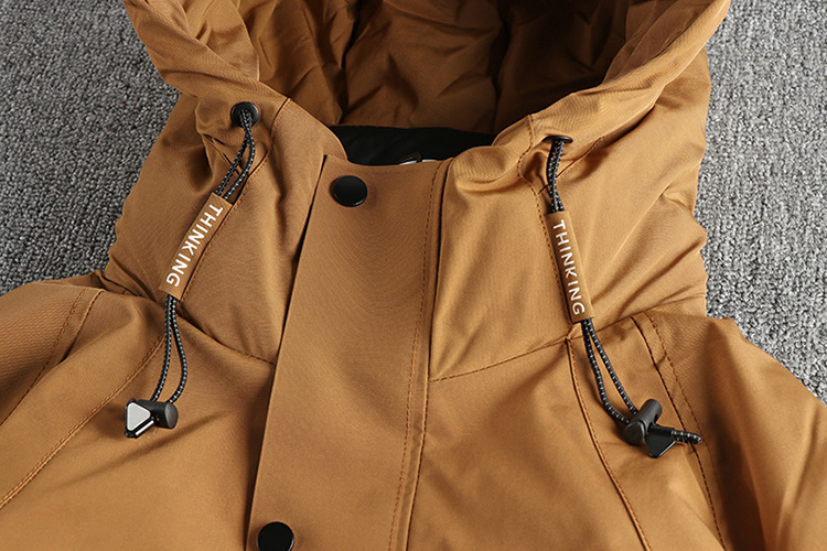 GrogeousBen  Men's Functional retro American style white duck down thickened men's down jacket workwear hooded casual outdoor fashion jacket