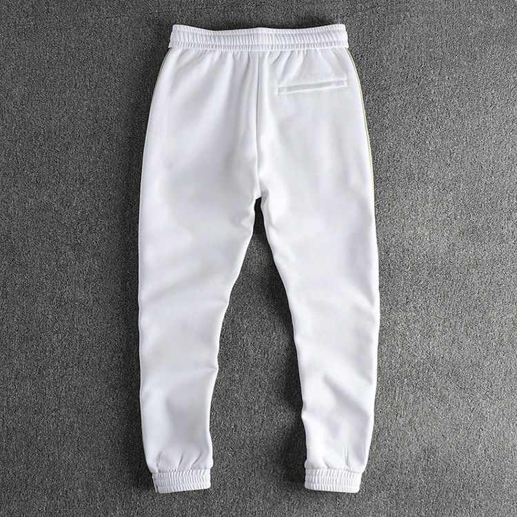 GrogeousBen  Men's Autumn and winter thick side striped splicing design casual pants for men. Versatile and trendy slim fit sports jogger pants.