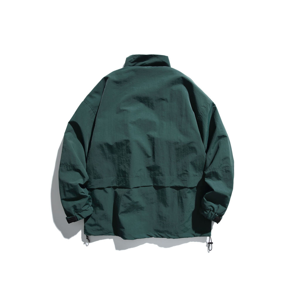 GrogeousBen   Unisex 2024 new trendy retro color-blocked multi-pocket work jacket men's spring and autumn windproof stand-up collar assault jacket coat