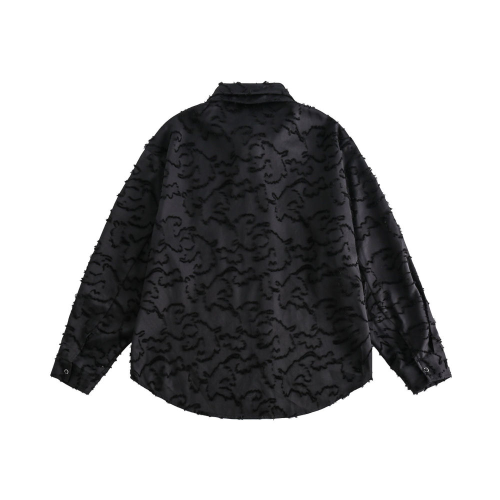 GrogeousBen   Unisex 2024 new Chinese-style butterfly button long-sleeved shirt for men, spring vintage loose casual niche shirt