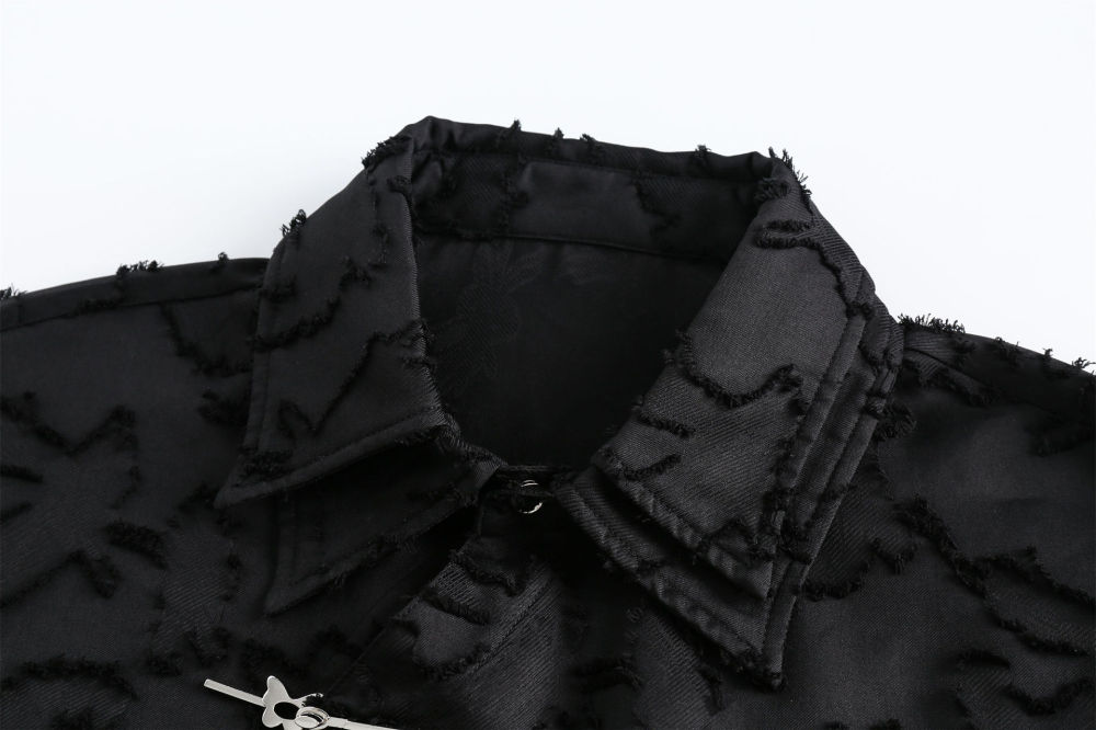 GrogeousBen   Unisex 2024 new Chinese-style butterfly button long-sleeved shirt for men, spring vintage loose casual niche shirt