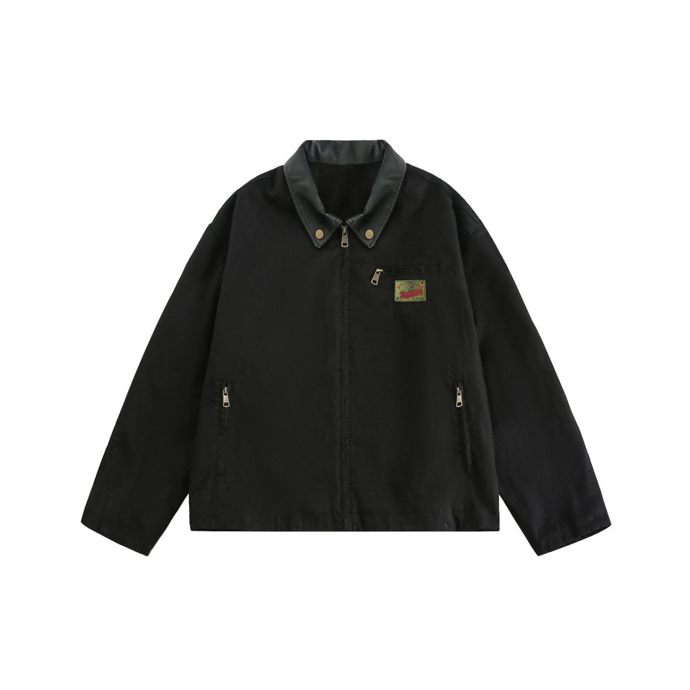GrogeousBen   Unisex American retro casual simple spring coach jacket ruffian handsome cargo wind men loose fashion brand coat