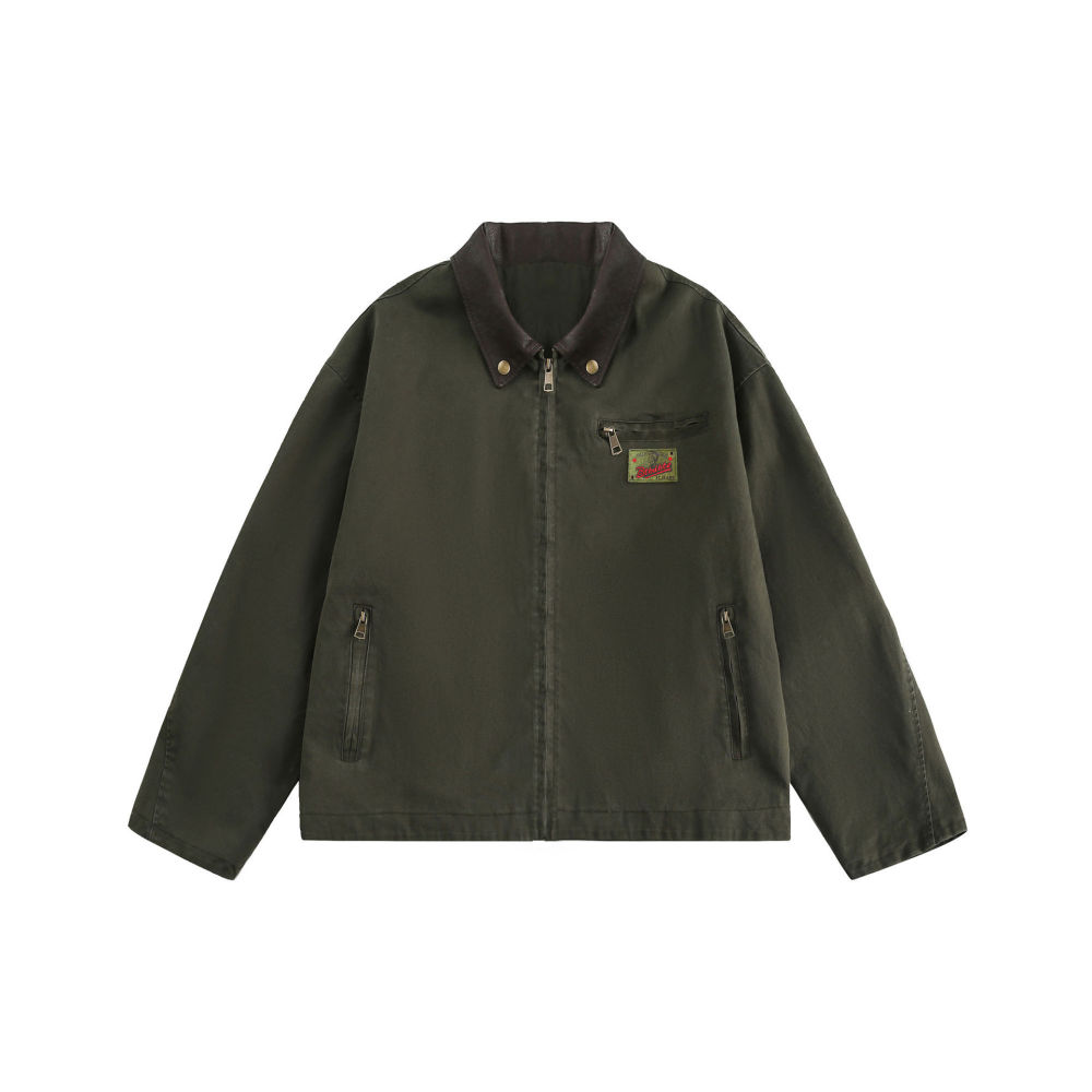 GrogeousBen   Unisex American retro casual simple spring coach jacket ruffian handsome cargo wind men loose fashion brand coat