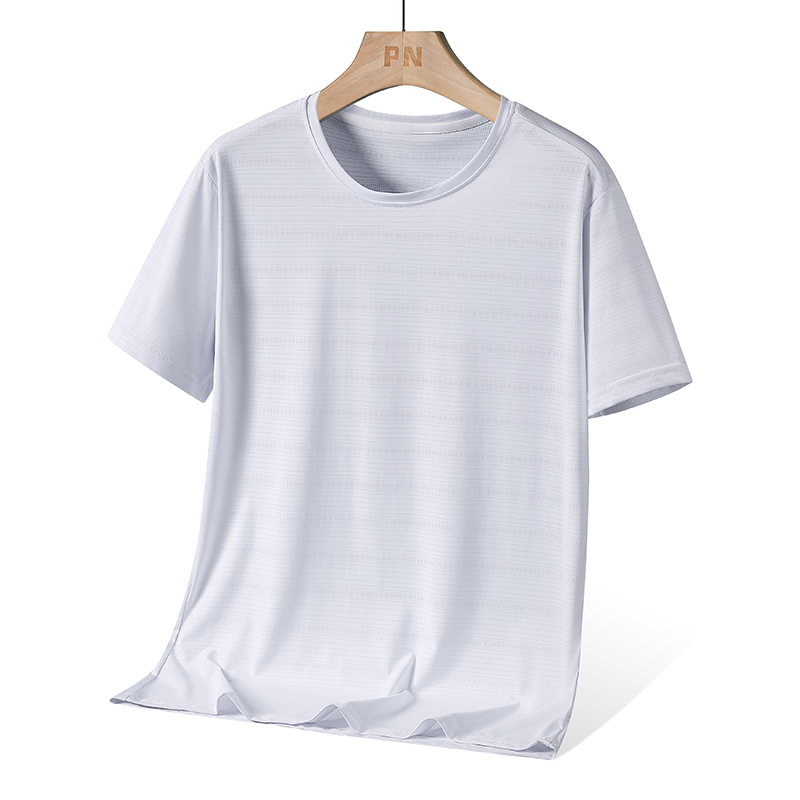 GrogeousBen men's new short sleeve T-shirt Soft fabric breathable elastic men's T-shirt without deformation
