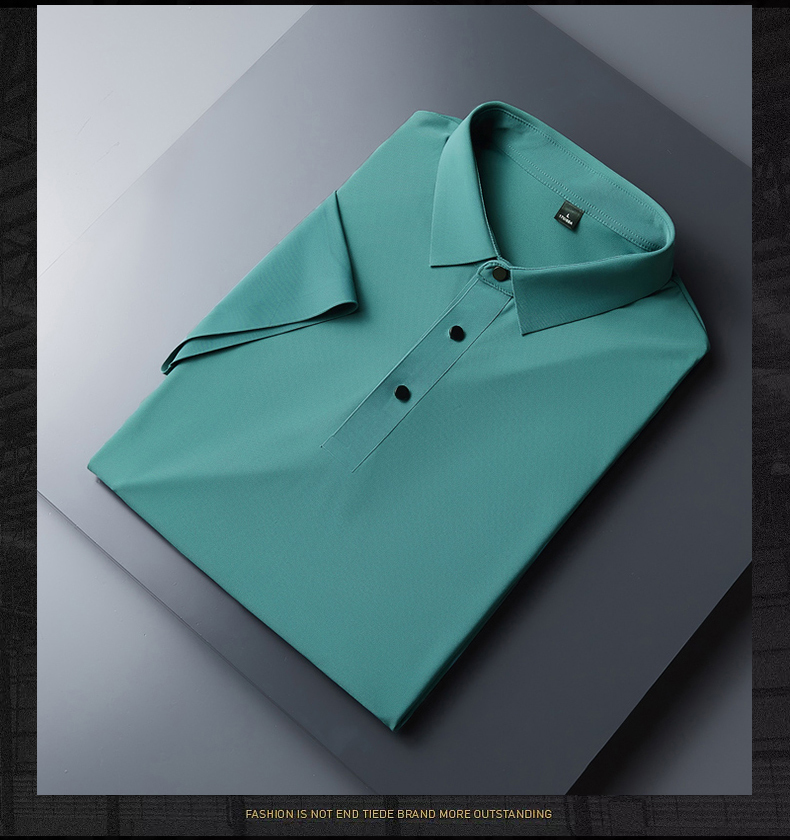 GrogeousBen men's fresh fresh short sleeve men's ice silk POLO shirt T-shirt
