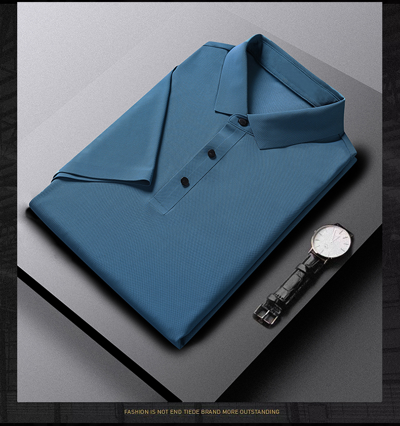 GrogeousBen men's fresh fresh short sleeve men's ice silk POLO shirt T-shirt